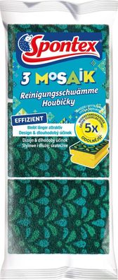 Spontex Reinigungsschwamm Mosaik Haushaltsschwamm Spülschwamm 3er Pack