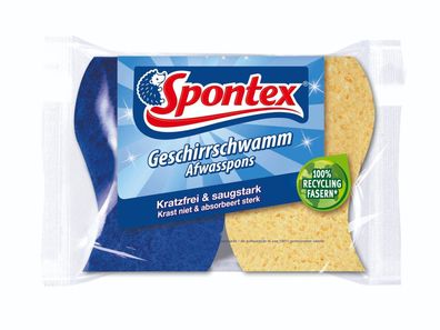 Spontex Geschirrschwamm saugstarke und kratzfreie Schwämme 2er Pack