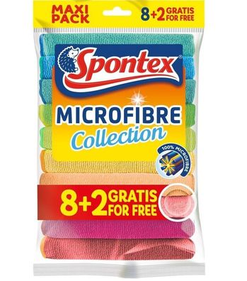 Spontex Mikrofaser Allzwecktücher Collection XXL 8 + 2 Gratis (Gr. Groß)