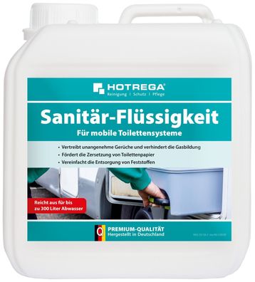 Hotrega Sanitär Flüssigkeit Konzentrat 2 L Campingtoilette Neu im Sortiment