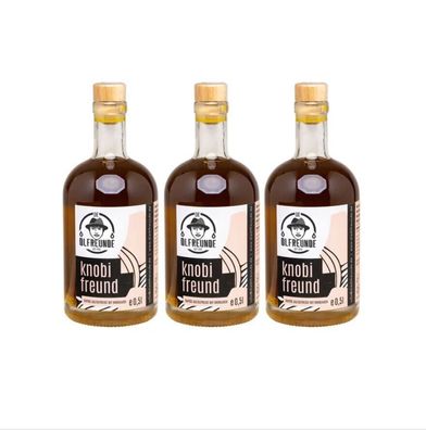 Die Ölfreunde Knobifreund 3 x 500 ml Sparset Knoblauch Knoblauchöl Vegan