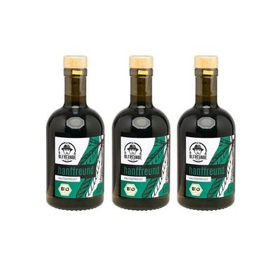 Die Ölfreunde Bio Hanffreund 3 x 350 ml Hanföl Vegan Laktosefrei Glutenfrei