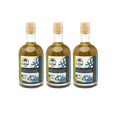 Die Ölfreunde Bio Keltenfreund 3 x 350 ml Bio Leindotteröl mit Gewürzen Vegan