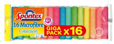 Spontex Microfibre Collection 16er Reinigungstücher im Sparpaket