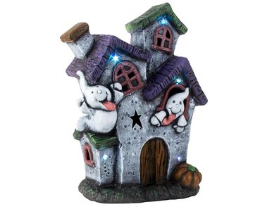 Mel-O-Design 1655 Halloween-Haus mit & LED-Licht h=37 cm