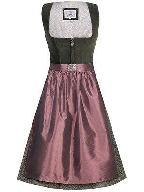 Dirndl Nicoletta 65er Länge grün/rosenholz