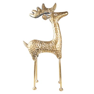 Clayre & Eef Figur Hirsch 73 cm Goldfarbig Metall (Gr. 34x13x73 cm)