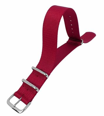 Outdoorband XL Uhrenarmband Nylon | Minott Durchzugsband rot