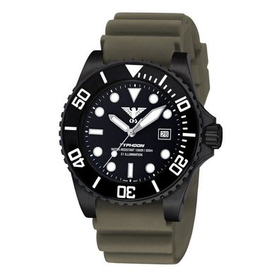 KHS - KHS. TYBS. DSGO - Armbanduhr - Herren - Typhoon Black Steel