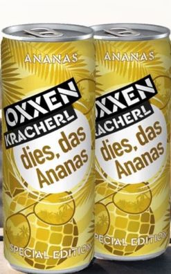 Ananas Oxxenkracherl Energydrinks Ananasgeschmack 250 ml Vegan Energiedrink 6 bis 72