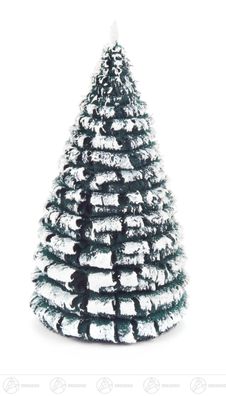 Baum Raureifbaum grün/weiß H=ca 10 cm NEU Erzgebirge Holzbaum Weihnachtsbaum