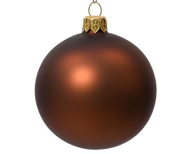 Weihnachtskugeln Glas d10 cm espresso 4Stk. Weihnachten Decoris