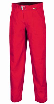 Arbeitshose Bundhose 290 g/m² rot Größe 48