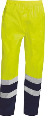 Arbeitshose Regenhose Warnschutz-Kontrast-Regenhose Größe XXXXL