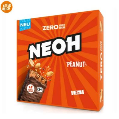 Schokoriegel Peanut NEOH Low Carb Vegan ohne Zuckerzusatz Riegel 3X28g