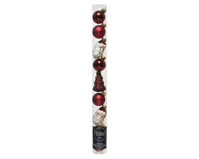 Abbildung Glas l2.8b2.7h6 oxblood ass 9pcs Weihnachten Decoris