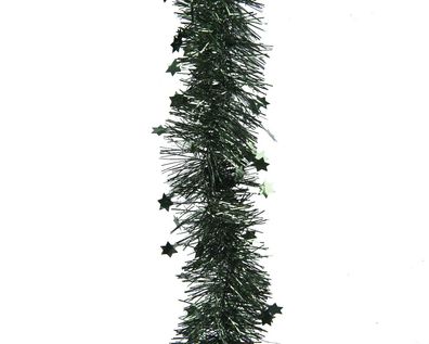 Lametta girlande pvc d9l270 cm grün Weihnachten Decoris