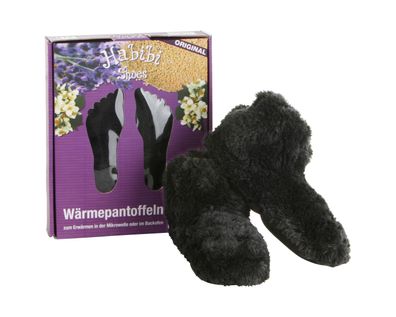 Habibi® Plush Boots Schwarz mit Massagesohle Wärmeschuhe