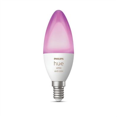 Hue Kerzenlampe weißes und farbiges Licht 1er Pack E14 Beleuchtung Philips