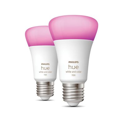 Hue Stehlampe weiß und farbig 2er Pack E27 1100lm Beleuchtung Philips