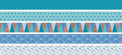 Heyda 203584569 Deko Tapes "Triangle Mini" jede Rolle 3 m x 12 mm azur