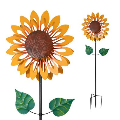 Windrad "Sunflower" mit 2 gegenläufigen Propellern, Windspiel 213 cm hoch