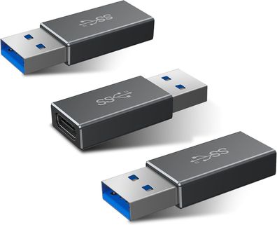 Basesailor USB C Buchse zu USB 3.0 Stecker Adapter 3Stück 5Gbps Typ A 3.1