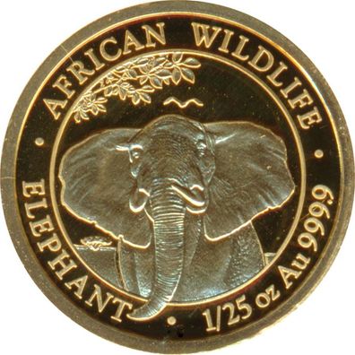 Somalia Republik 2021 - Elefant 50 Shillings 1/25 Oz