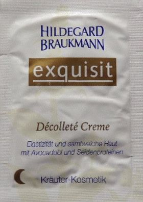 Hildegard Braukmann exquisit Décolleté Creme Gesichtscreme 2ml Reisegröße
