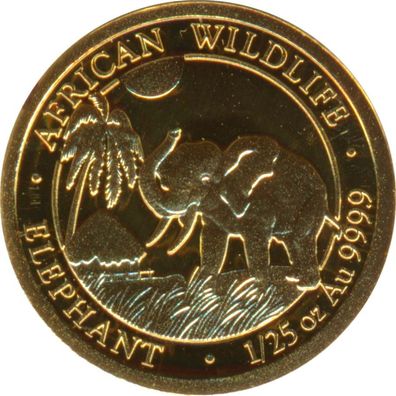 Somalia Republik 2017 - Elefant 50 Shilling 1/25 Oz