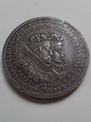 Doppeltaler 1622 RDR Habsburg Kaiser Ferdinand II. Vermählung Eleonore Mantua