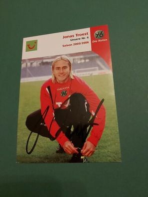 Hannover 96 , J. Troest ,05/06, Autogrammkarte , ussball