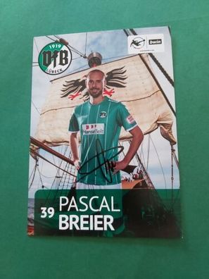 VfB Lübeck , P. Breier , Autogrammkarte, Fussball