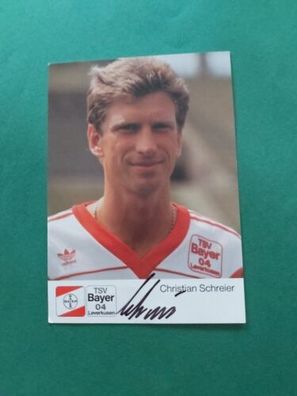 Bayer Leverkusen , Christian Schreier , Autogrammkarte , Fussball