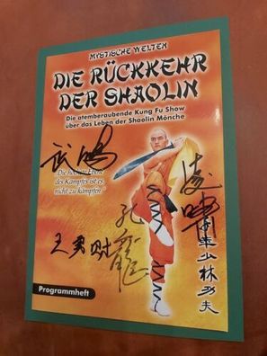 Shaolin Programmheft mit original Unterschriften