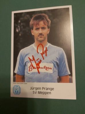 SV Meppen , J. Prange , Autogrammkarte, Fussball