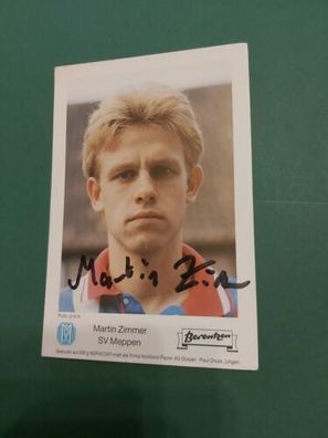 SV Meppen , M. Zimmer , Autogrammkarte, Fussball