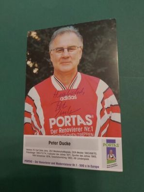 P. Ducke , Autogrammkarte, Fussball , Jena