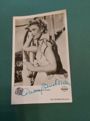 Annemarie Blanc , Fernsehen , Kino, Autogrammkarte