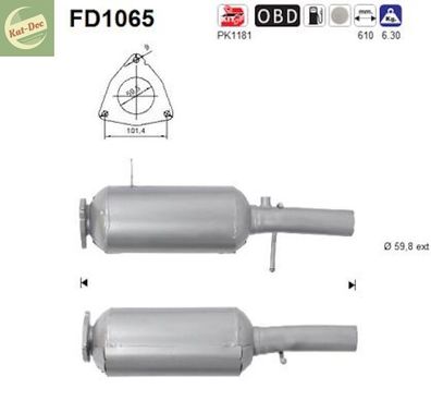 Ruß-Partikelfilter für Land Rover Rang Rover Evoque, 2.2 D,4x4,110/140kW, Euro 5