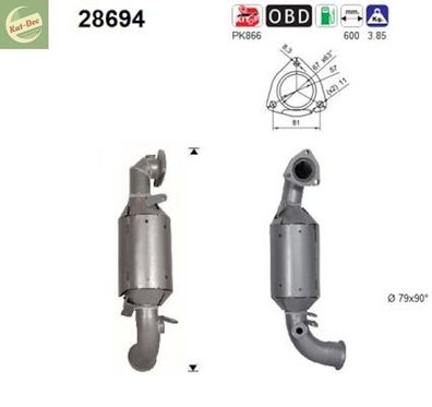 Katalysator für Citroen C4/C5, Opel Grandland/X, eugeot 3008/308/5008/508, uro 6