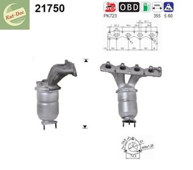 Katalysator für Fiat Croma, Opel Signum CC/Vectra C, 2.2, Kat, Euro 4