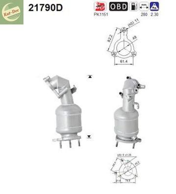 Katalysator für Opel Astra H/J/Corsa D/Meriva B/Mokka A/Zafira B, 1.7CDTi Euro 4