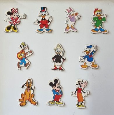 Disney Magnete Kühlschrankmagnete Vintage alt 1 Satz mit 10 Figuren