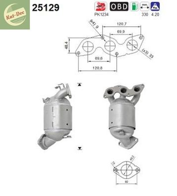 Katalysator für Kia Picanto 1.0, 49/51kW, Kat, Auspuff, Auspuffanlage, Euro 5