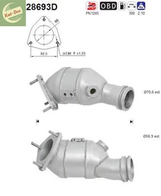 Katalysator für Fiat Ducato 2.3D, Kat, Auspuff, Euro 6