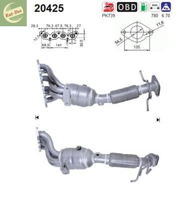 Katalysator für Ford und Volvo, Kat, Auspuff, Euro 4