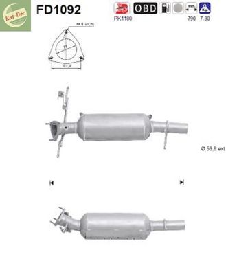 Ruß-Partikelfilter für Land Rover Freelander 2.2 TD4, 4x4, 112/118kW, Kat, uro 4