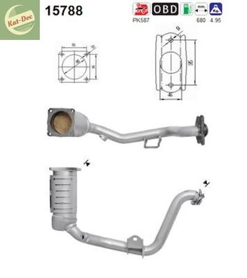 Katalysator für Citroen Xsara Picasso 1.6 16V 80kW, Kat, Auspuff, Euro 4