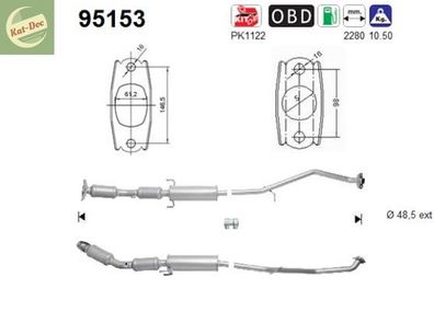 Katalysator für Toyota Verso 1.6/1.8, 97/108kW, at, uspuff, uspuffanlage, Euro 5